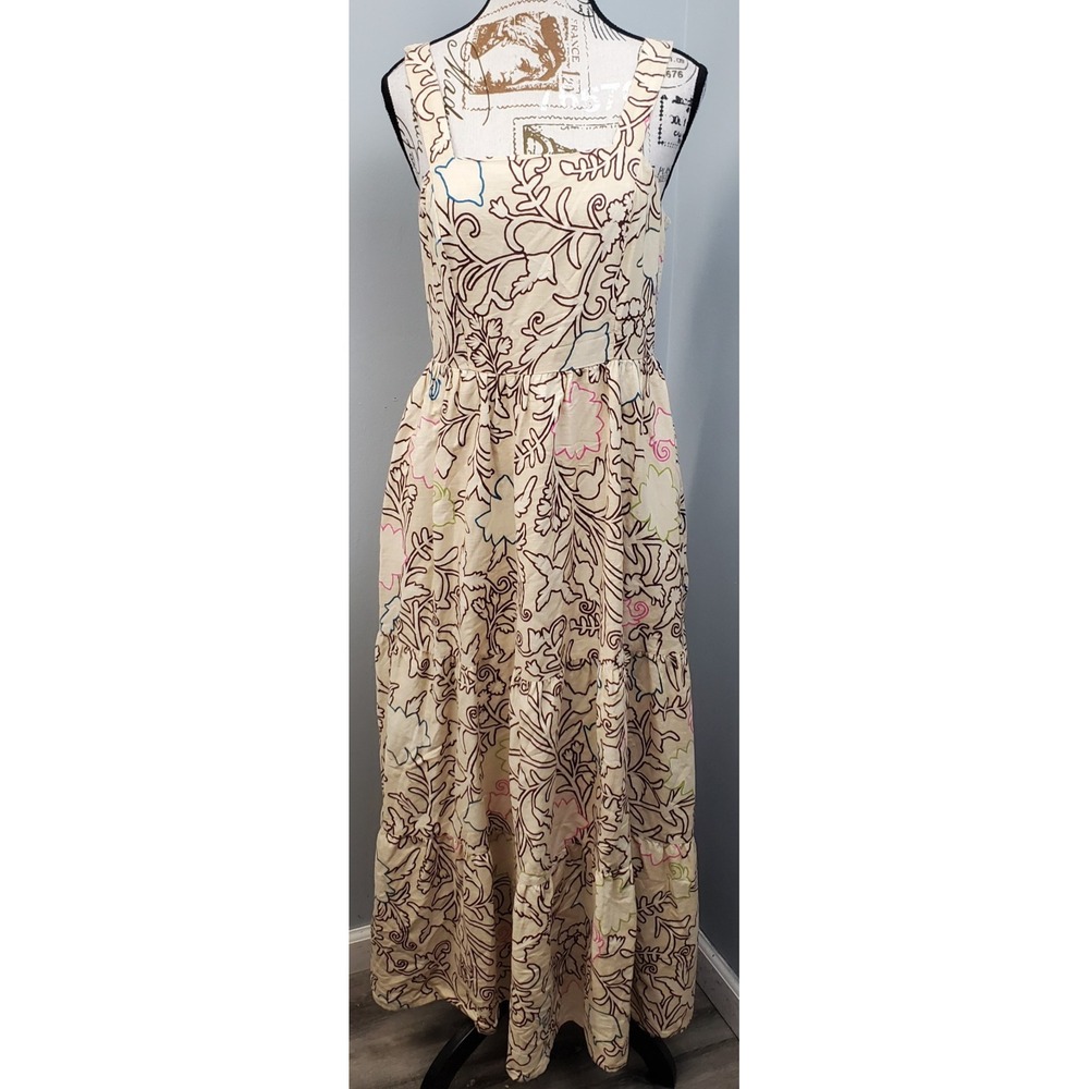 Knox Rose Maxi Dress Women S Multi Floral Tiered Smocked Sleeveless Festival Y2K